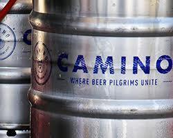 Beer keg with Camino written on the side.