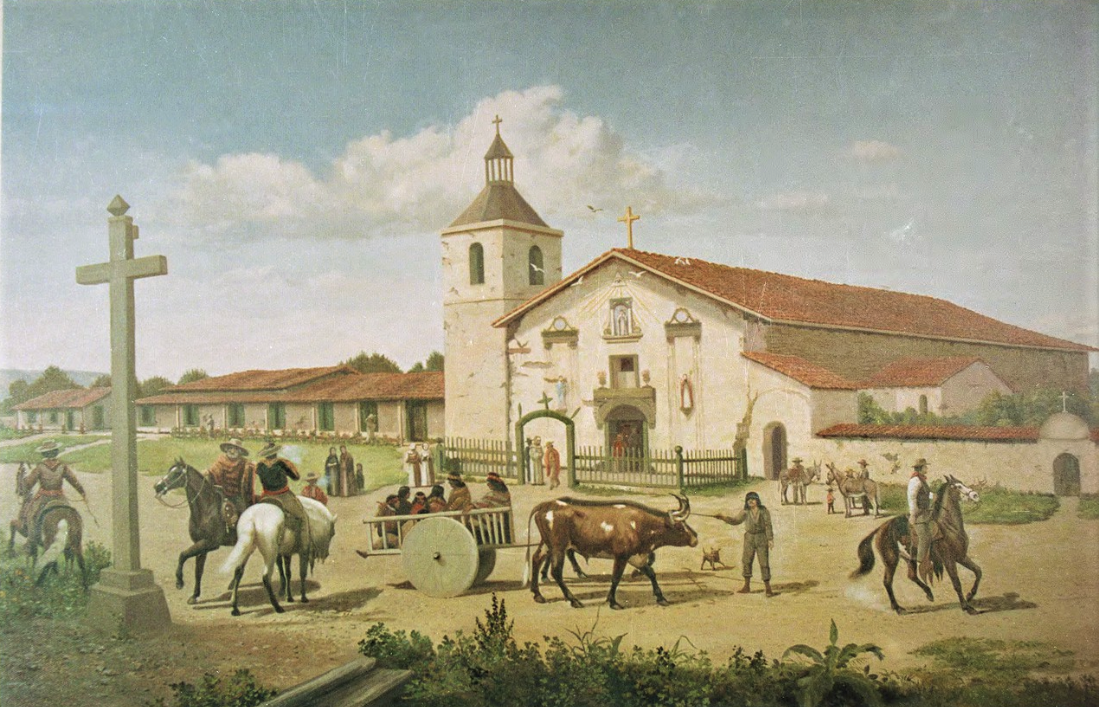 Andrew Putnam Hill, Mission Santa Clara de Asis (1849). Santa Clara University Collection. Public Domain 