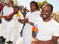 Student performers at the Global Village festival 