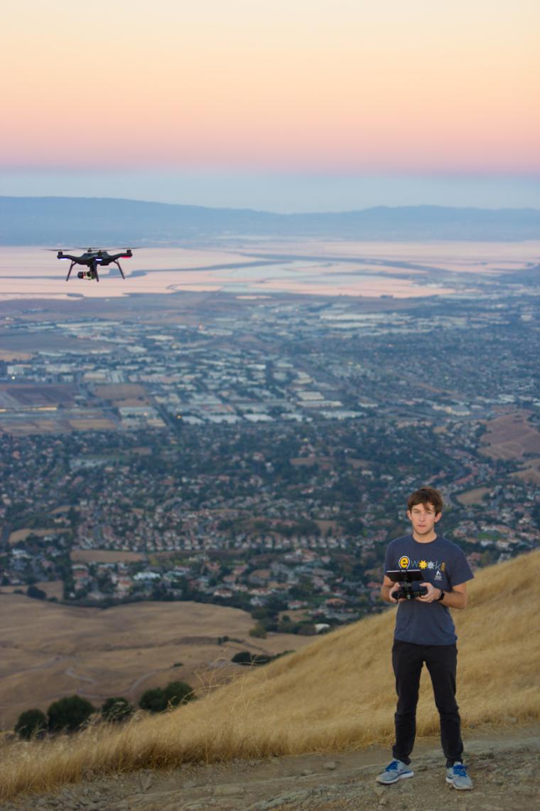 Daniel Webber takes his system out for a test run. image link to story