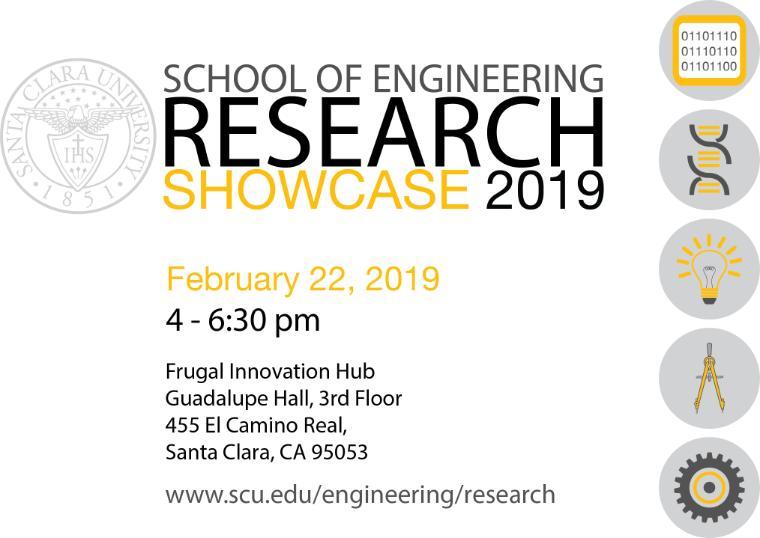 2019 Research Showcase on February 22, 2019 from 4PM to 6:30PM