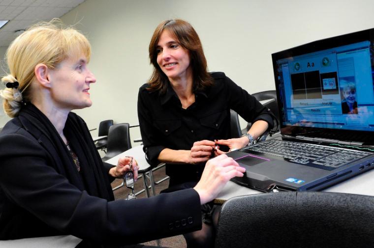 Lecturers Marie Bertola and Maria Pantoja