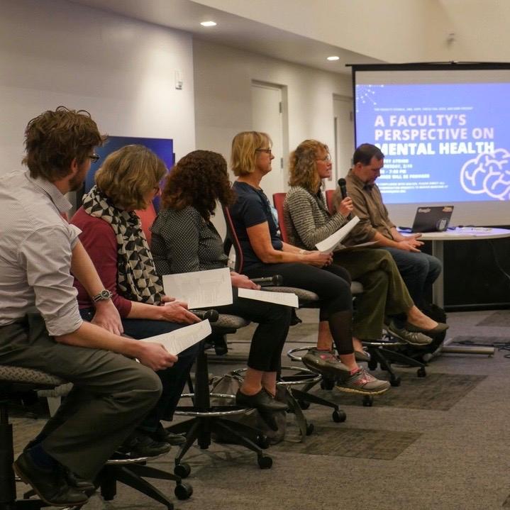 Engineering faculty panelists share their experiences at a student mental health panel image link to story