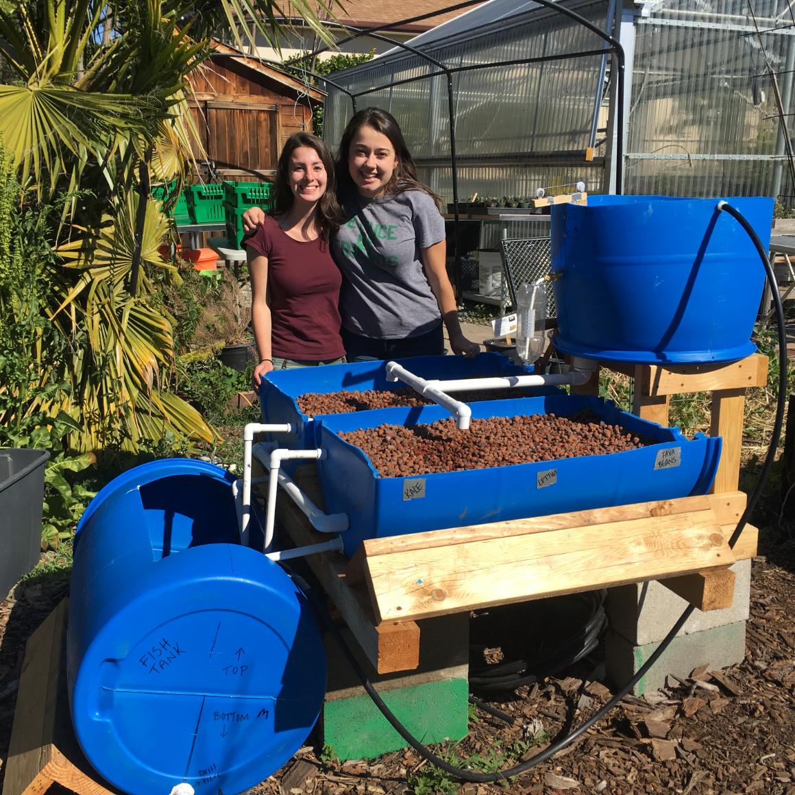 Cristina Whitworth and Lauren Oliver designed and built an aquaponic farming system for women in Uganda. image link to story