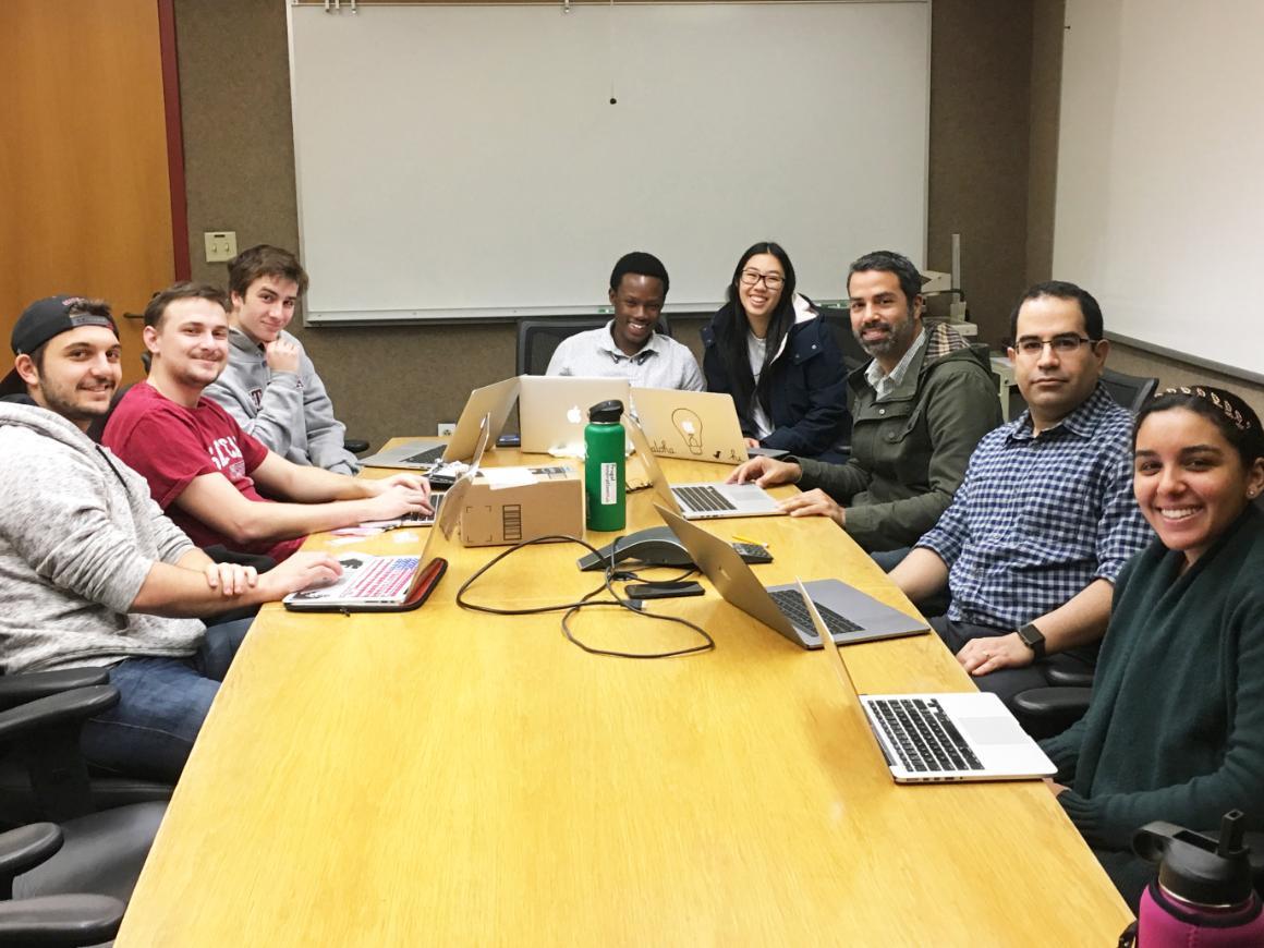 SCU students, faculty, and staff meet to discuss a flood warning system for the City of San Jose. image link to story