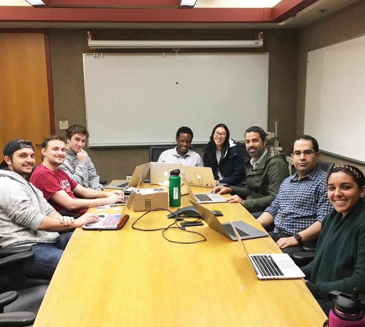 Students and advisors at work on a flood monitoring solution for the City of San Jose image link to story
