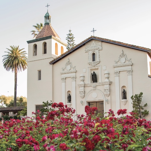 Exterior of Mission Santa Clara image link to story