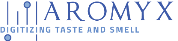 Aromyx logo with text smarter decisions based on scent.