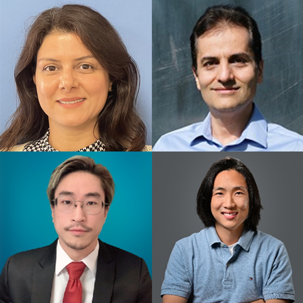 A photo of the four new engineering faculty Hamed Akbari, Junho Park, Younghyun Cho, and Fatemeh Davoudi Kakhki image link to story