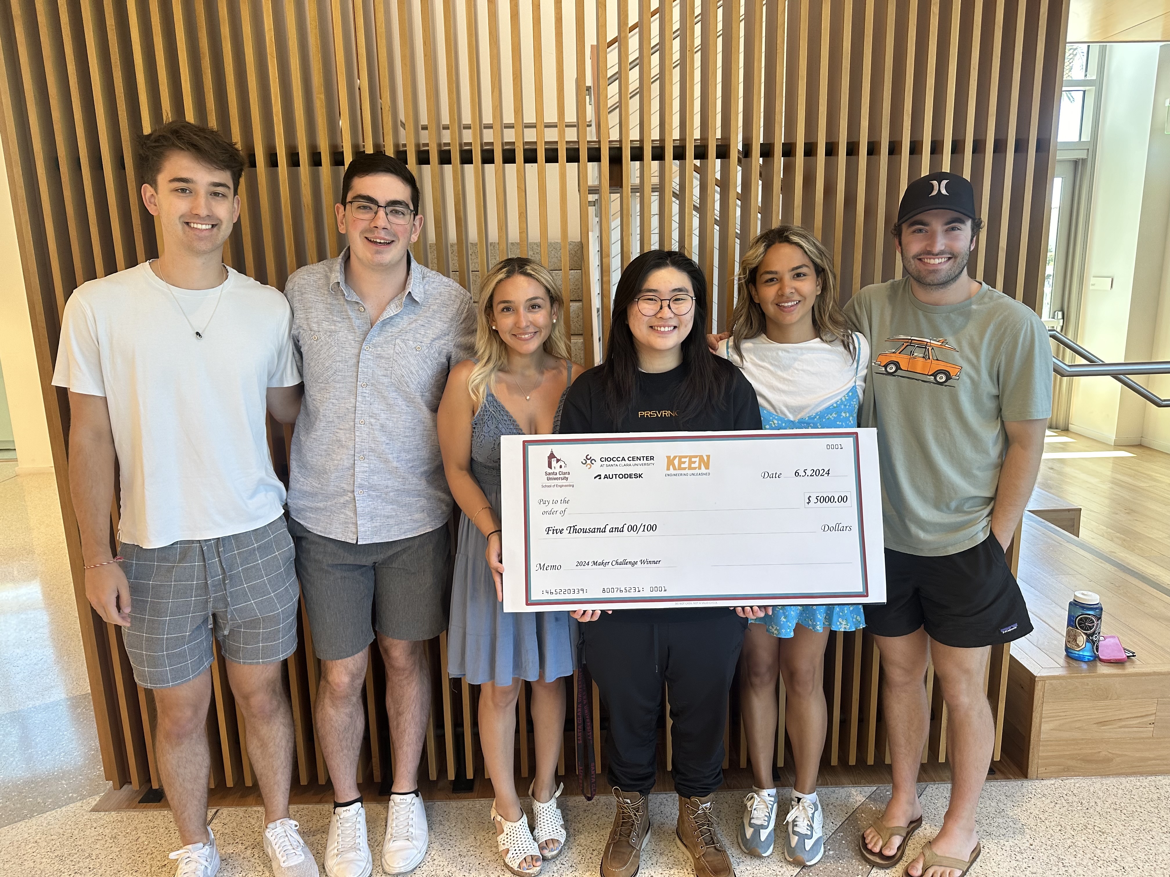 a photo of SCU Student's from the Vintage Santa Clara Compeition