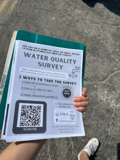 Flyer to invite residents to take the project’s water quality survey. 