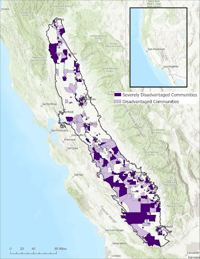 Boundary of California’s Central Valley with DAC and SDAC 