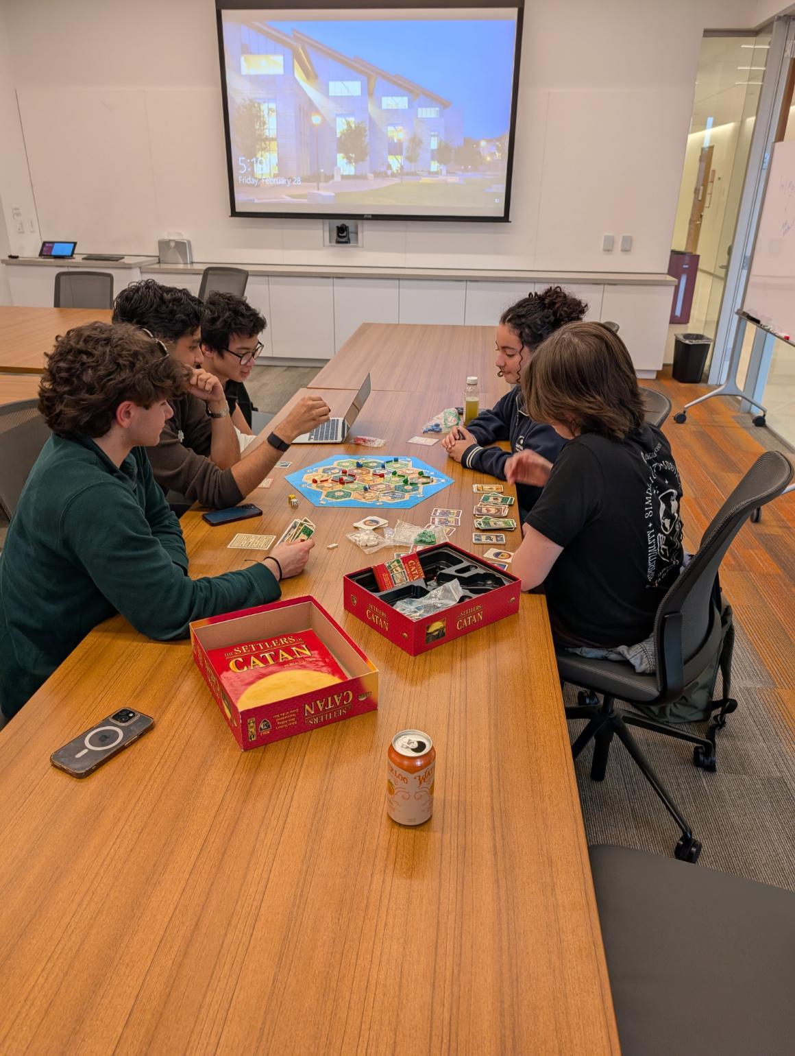 Students are playing Catan.