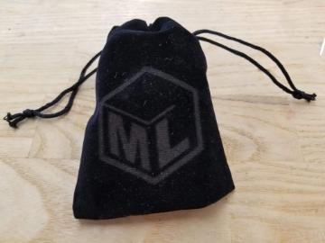 Engraved drawstring pouch