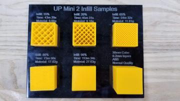 UP Mini infill samples