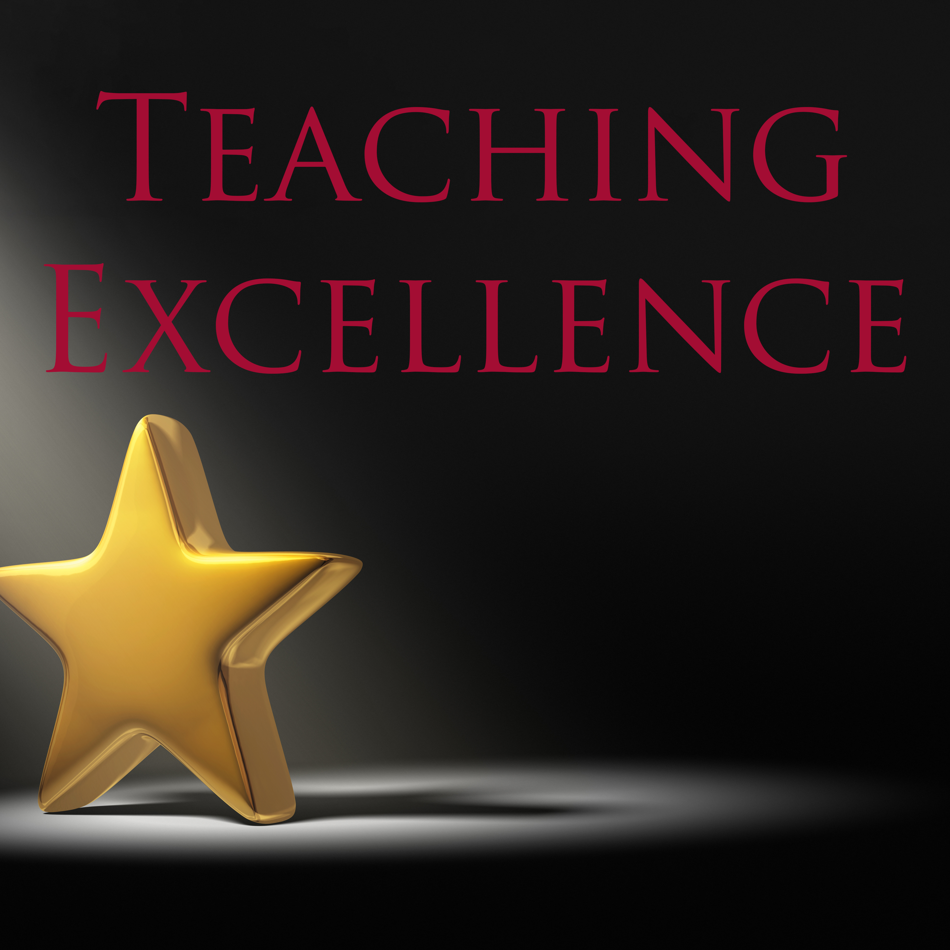 A graphic of the Teaching Excellence Award image link to story