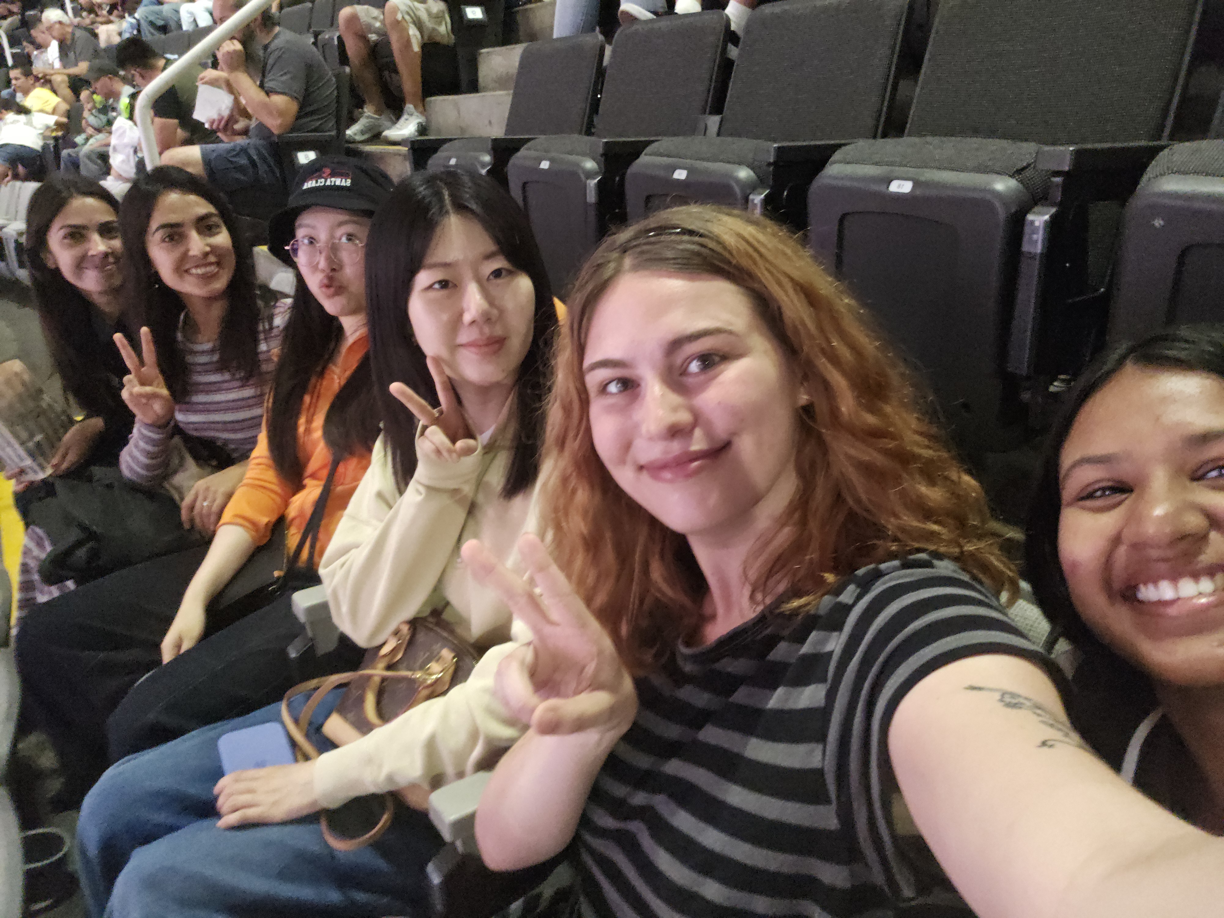 Students sitting in the Audience for the Monster Jam