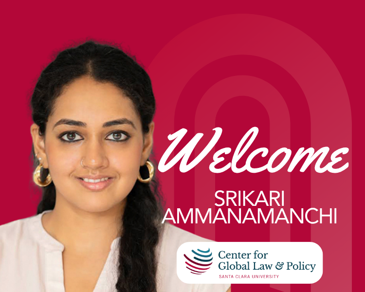Srikari with text that says her name, Welcome and the cglp logo