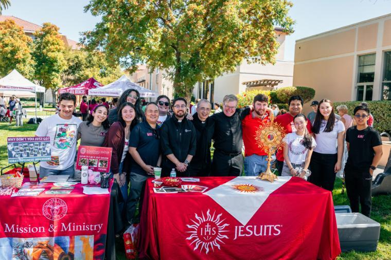 Mission and Ministry table at a welcome event.