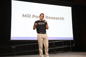 Andrew Shimshock presenting at Demo Day 2025