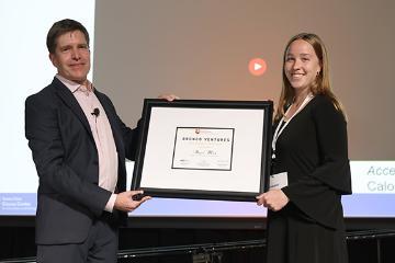 Hari Mix Entrepreneur of the Year receiving certificate