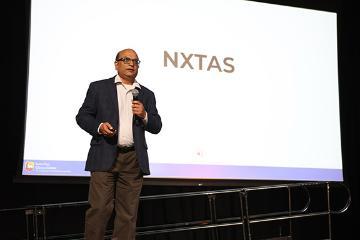 Hari Venkata presenting at Demo Day 2025