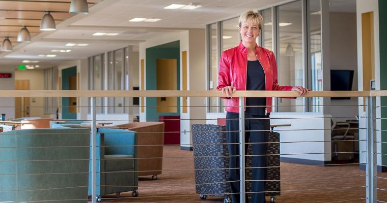 Dean Caryn Beck-Dudley in Lucas Hall image link to story