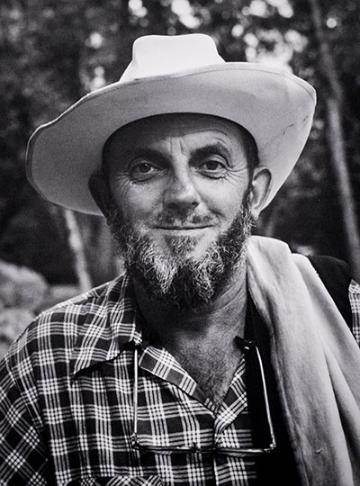 Portrait of Ansel Adams taken by Imogen Cunningham 