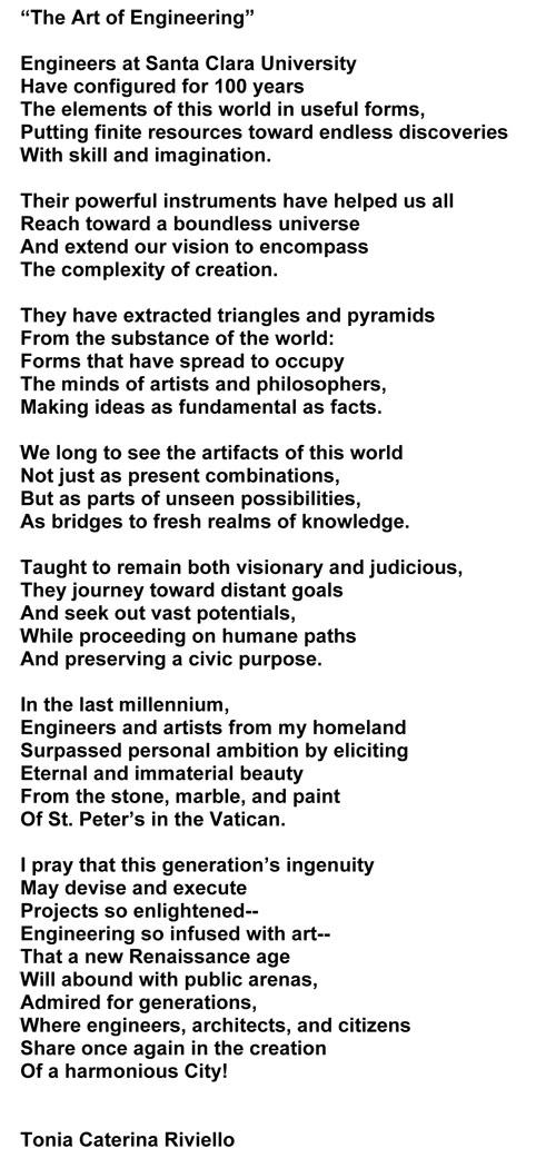 Homage to the School of Engineering on its 100th anniversary.