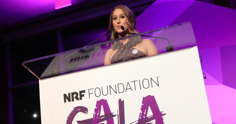 Marlowe Camblin at the NRF Gala where she received a scholarship. image link to story