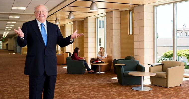 Don Lucas in Lucas Hall image link to story