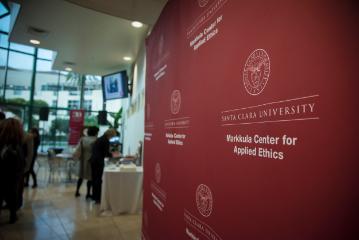 Wall of Markkula Center image link to story